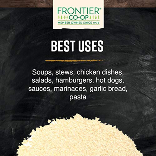 Frontier Co-op Organic Onion Granules Kosher label and no additives.