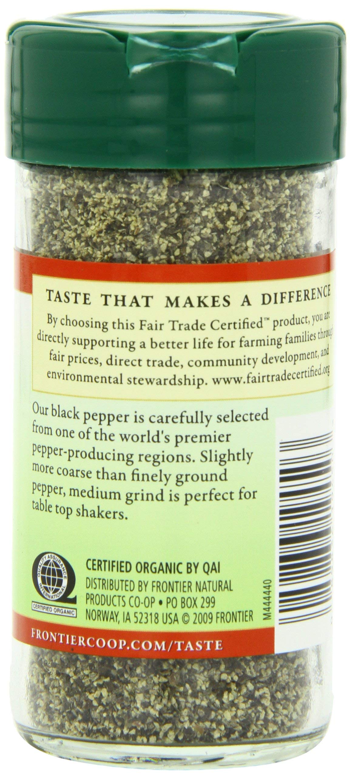Frontier Co-op pepper being ground from a grinder to release aroma.