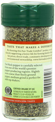 Frontier Co-op pepper being ground from a grinder to release aroma.