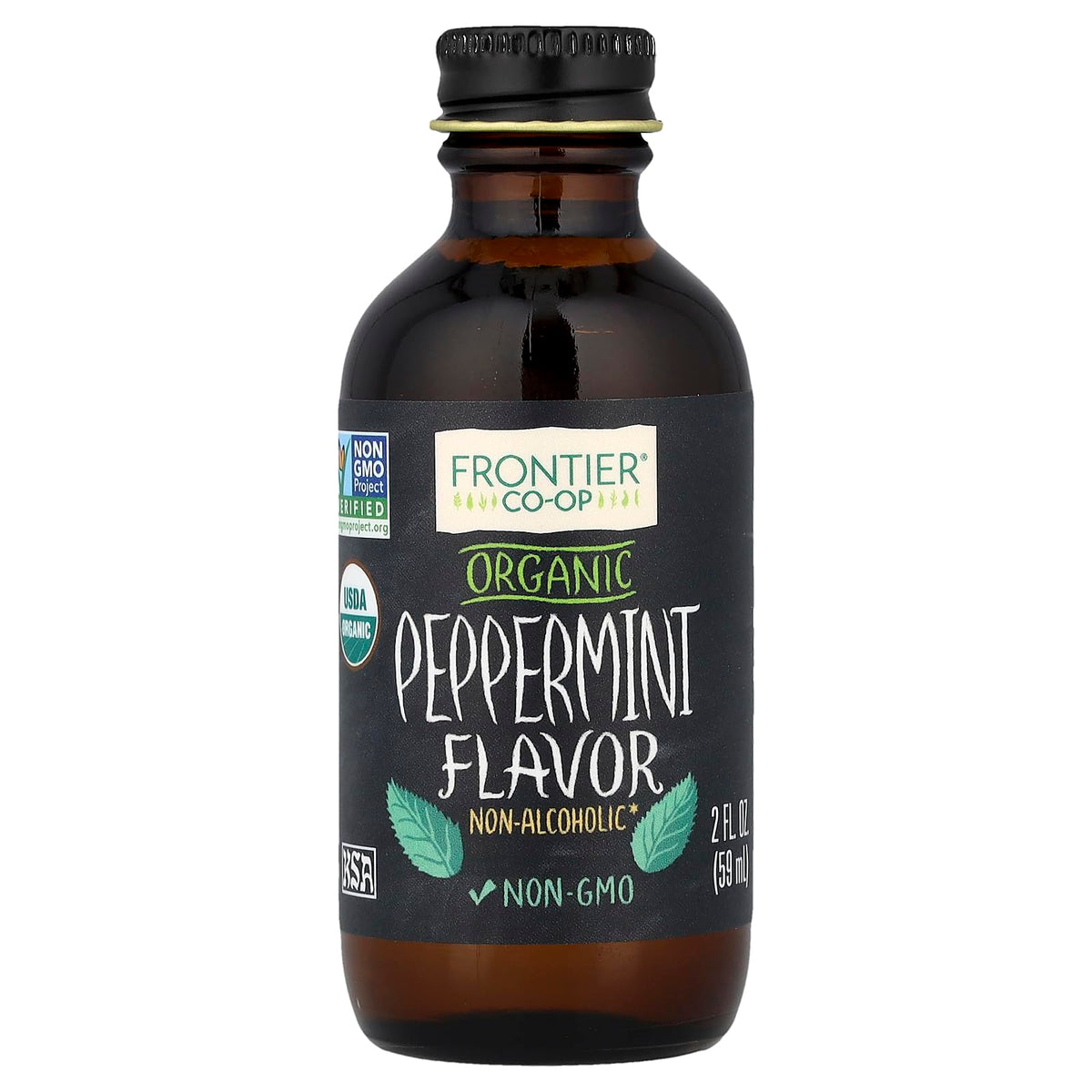 Frontier Co-op Peppermint Flavor bottle pour shows minty aroma for desserts
