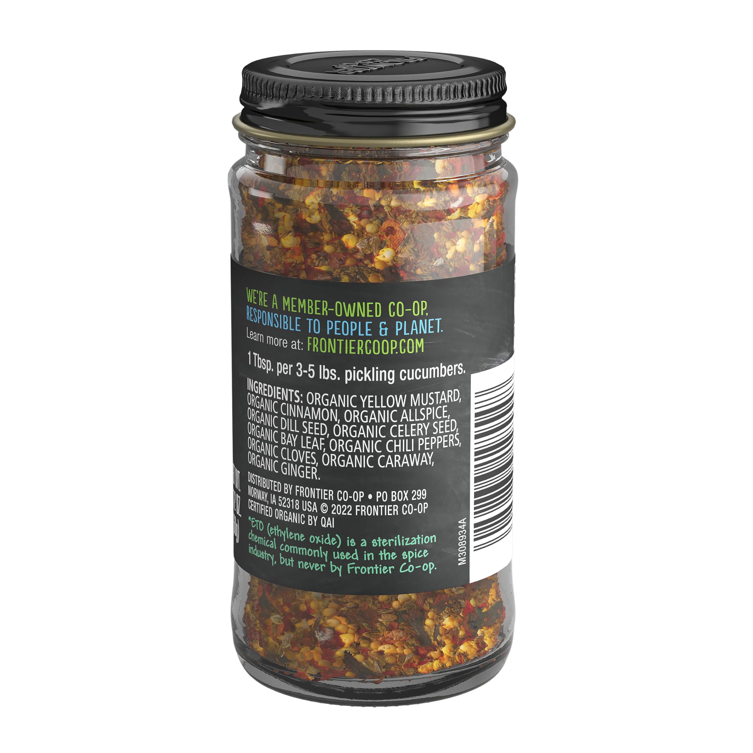 Frontier Co-op Pickling Spice ingredients spread for flavor variety