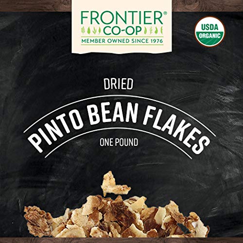 Close-up of Pinto Bean Flakes showing earthy texture and aroma.