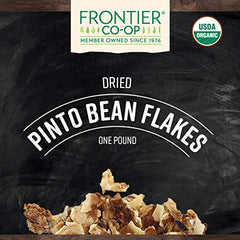 Close-up of Pinto Bean Flakes showing earthy texture and aroma.