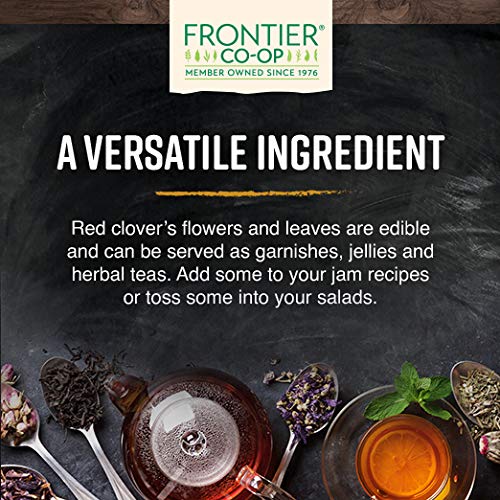 Frontier Co-op red clover blossoms used as a delicate garnish on dishes.