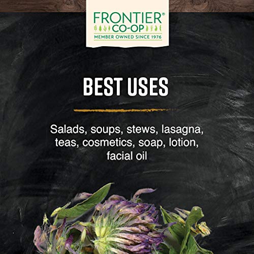 Frontier Co-op red clover blossoms in a glass jar for jams.