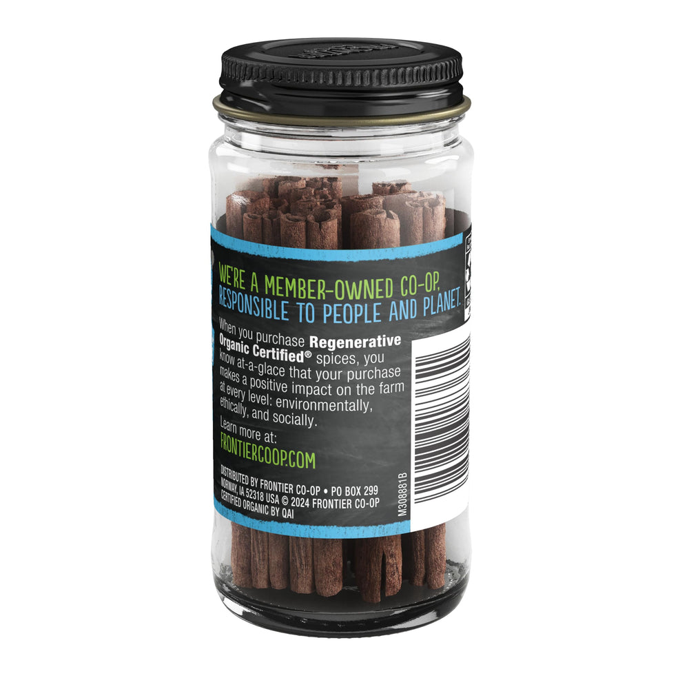 Frontier Co-op Regenerative Organic Ceylon cinnamon sticks in a stew pot for depth