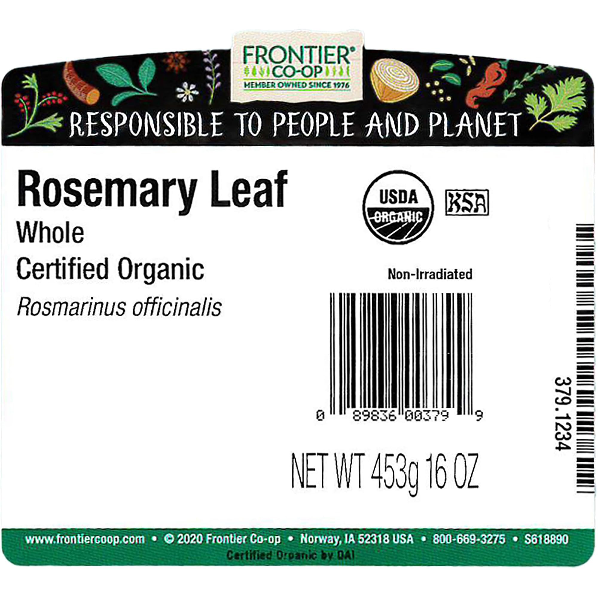 Frontier Co-op rosemary-leaf-loose-pile ready for seasoning and grinding as needed.