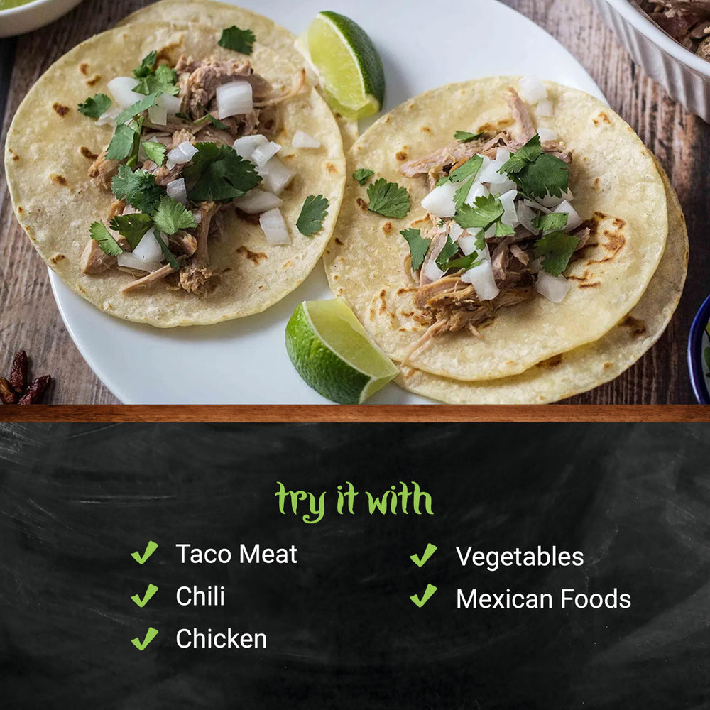 Frontier Co-op Salt-Free Taco Seasoning packaging displayed in store