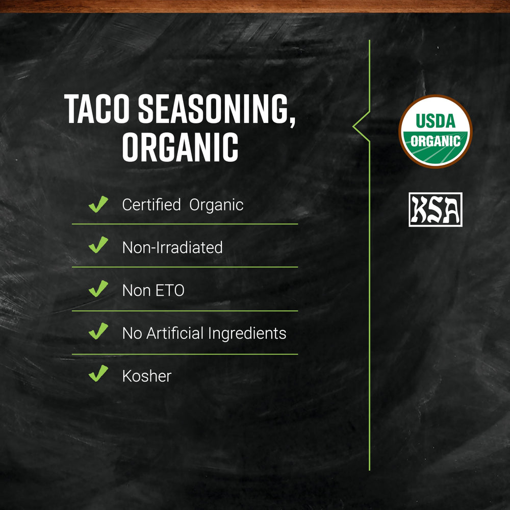 Close-up of Frontier Co-op Salt-Free Taco Seasoning showing robust chili and garlic