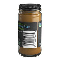 Frontier Co-op Pumpkin Pie Spice bottle label close-up highlighting Kosher and Non-GMO certification.