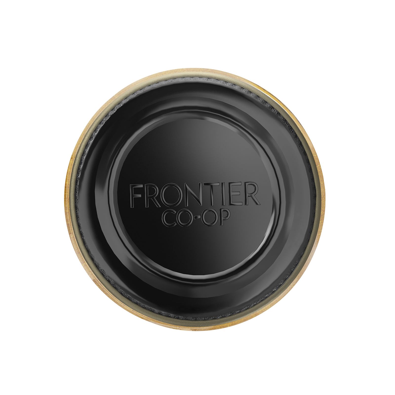 Frontier spice blend in a measuring spoon over batter, suggesting easy flavor boost.