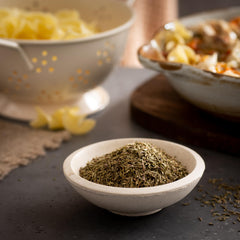 Frontier Co-op fancy-grade thyme for vegetables and stuffing applications.