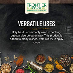 A warm cup of Tulsi tea showcasing Frontier Co-op flavor.
