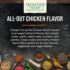 Frontier Co-op vegetarian broth powder enhances soups with savory notes.