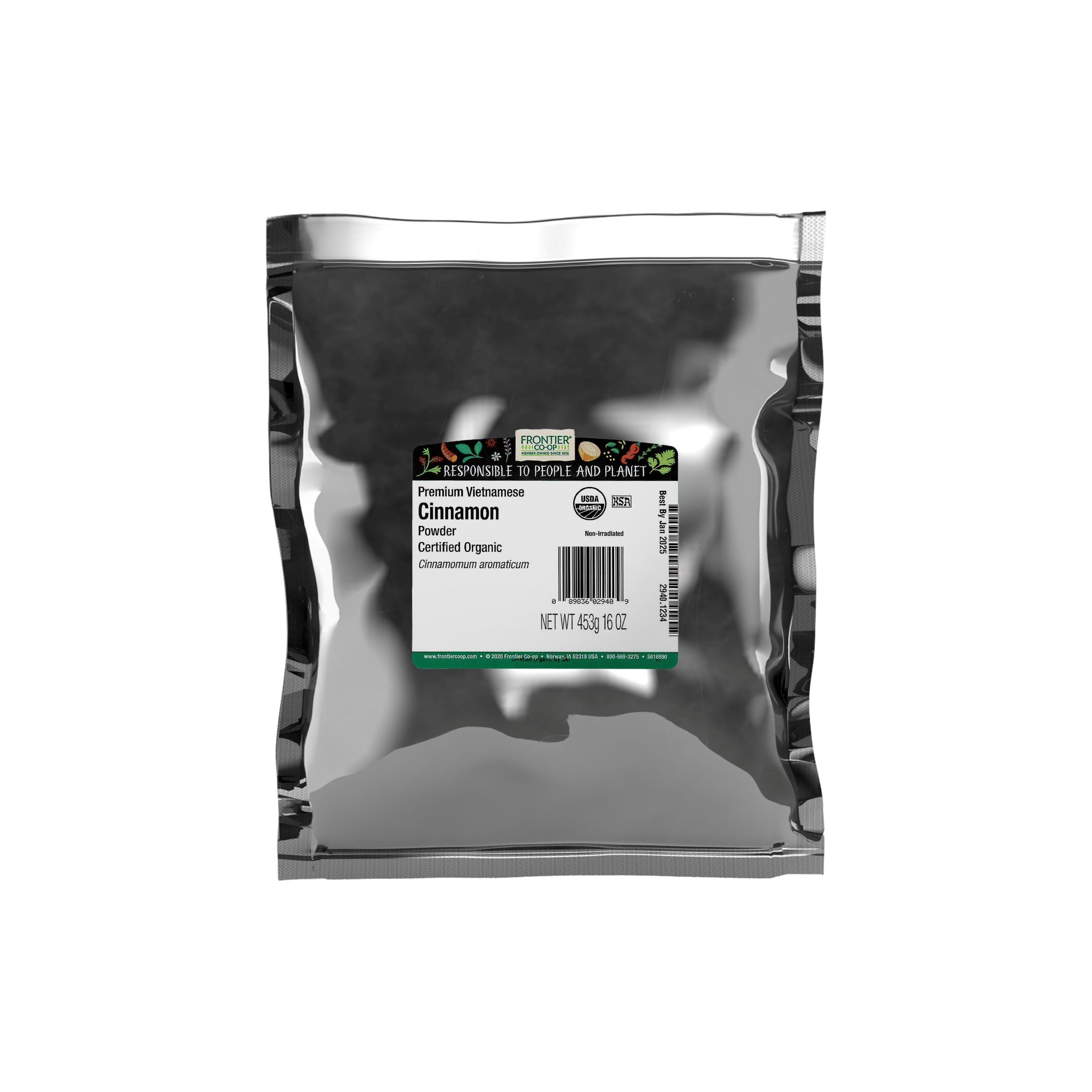 Frontier Co-op Vietnamese Cinnamon 1lb bulk bag — ideal for baking and desserts.