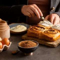 Frontier Co-op Vietnamese Cinnamon aroma in a teacup — perfect for tea and coffee.