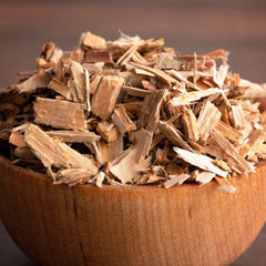 Frontier Co-op willow bark powder in a jar for blends.
