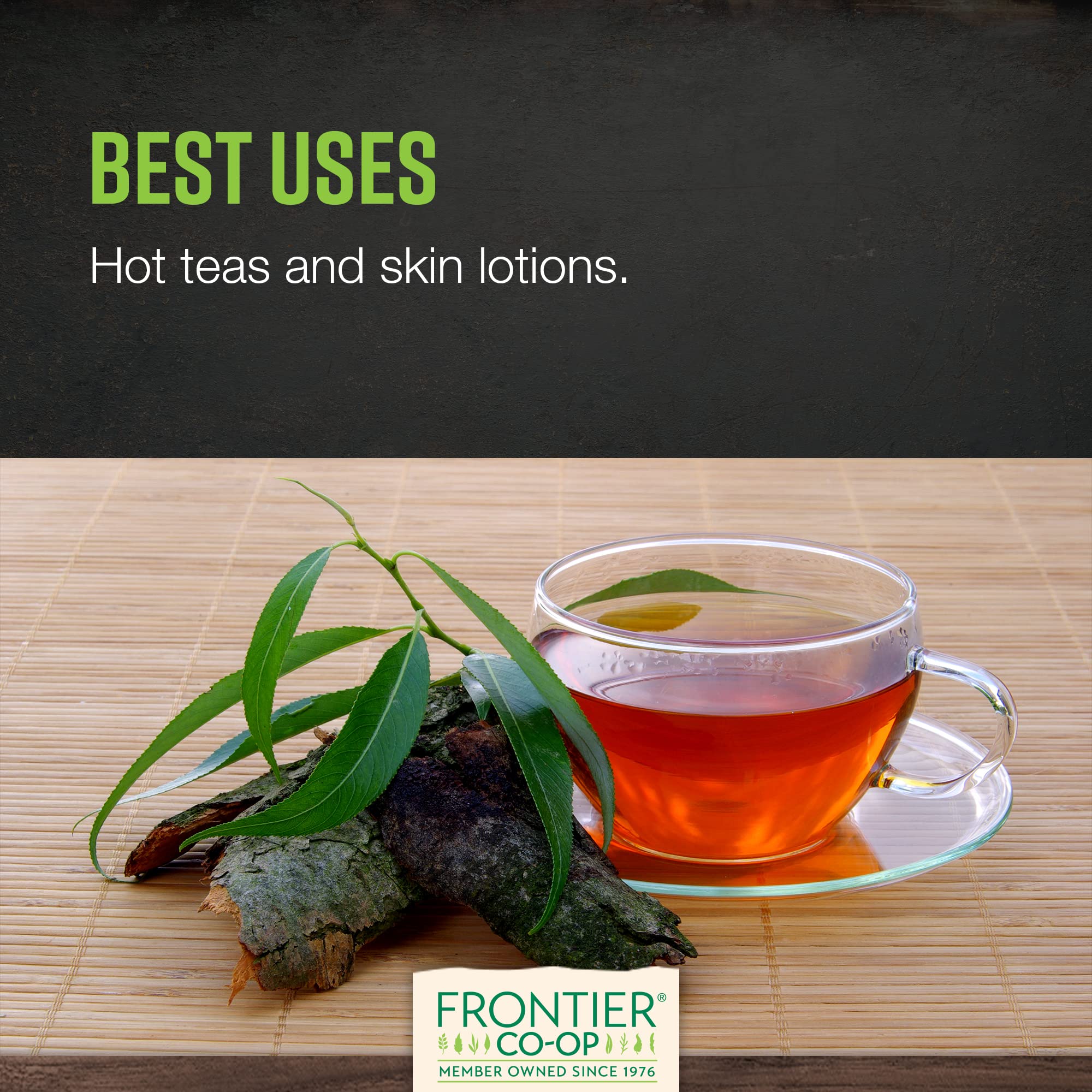 Frontier Co-op willow bark capsules for convenient daily use.