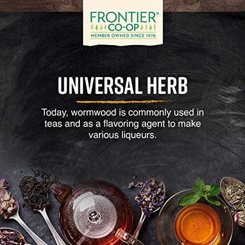 Frontier Co-op wormwood tea-flavor profile for hot brews.