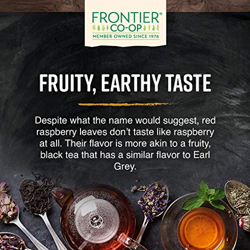 Frontier Co-op organic raspberry leaf bulk packaging ready for cafe use.