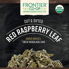 Frontier Co-op organic raspberry leaf dried bulk for herbal blends.