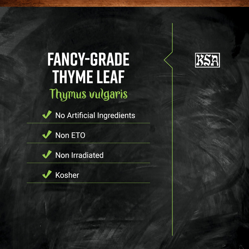 Frontier Co-op Thyme Leaf Kosher-certified, high-quality herb for pan sauces.