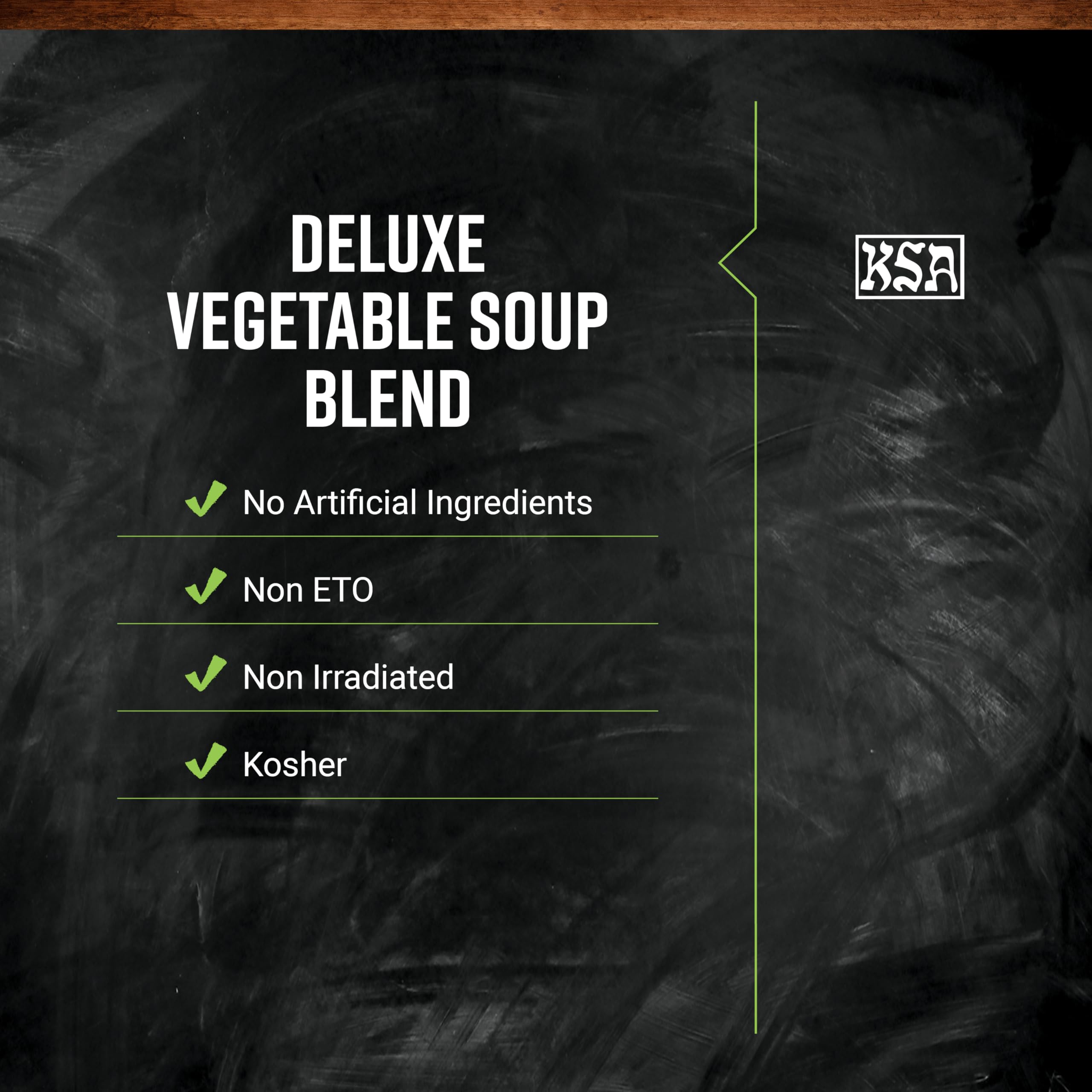 Dried peas in Frontier Deluxe Vegetable Soup Blend for texture and color.