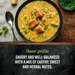Potatoes in Frontier Deluxe Vegetable Soup Blend provide bulk and heartiness.