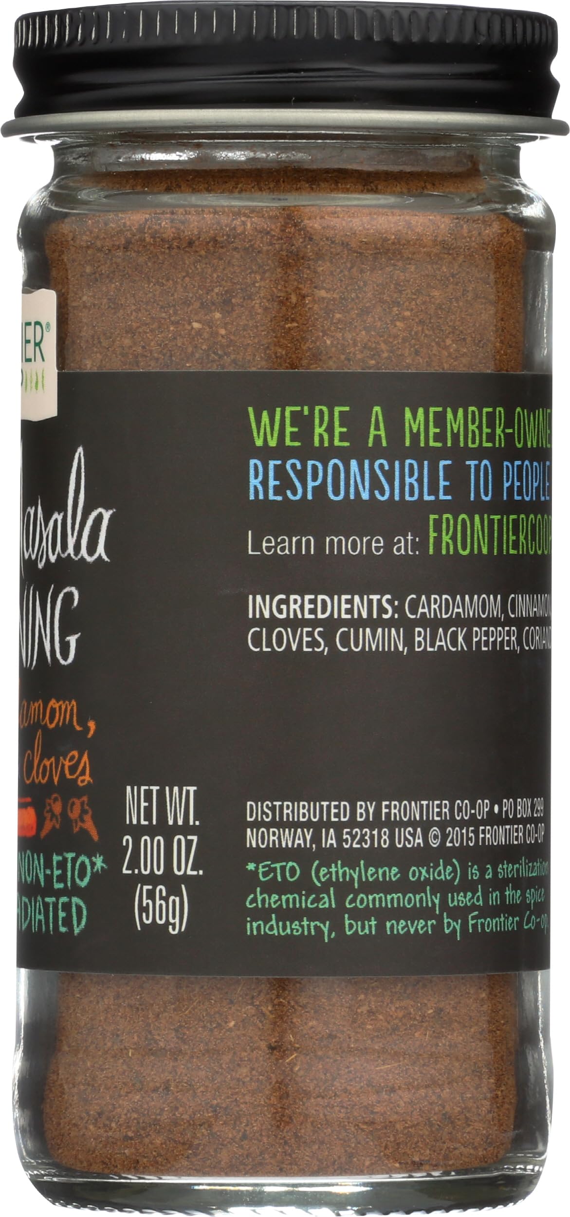 Ingredients spread featuring Frontier Garam Masala alongside other spices shows versatility.