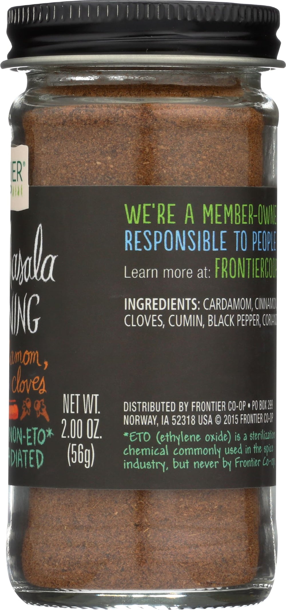 Ingredients spread featuring Frontier Garam Masala alongside other spices shows versatility.