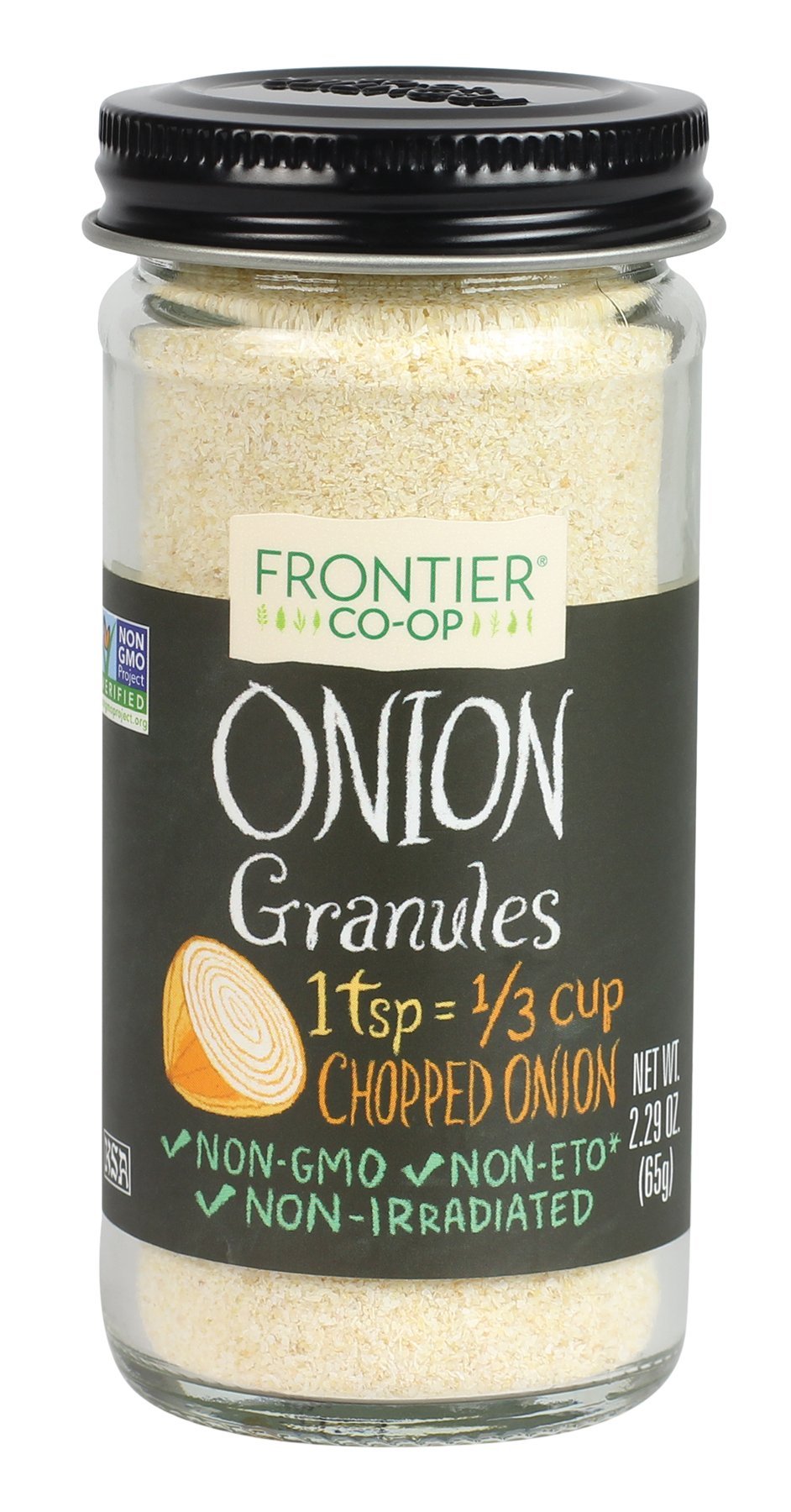 Frontier Onion Granules bottle, ready for quick everyday seasoning.