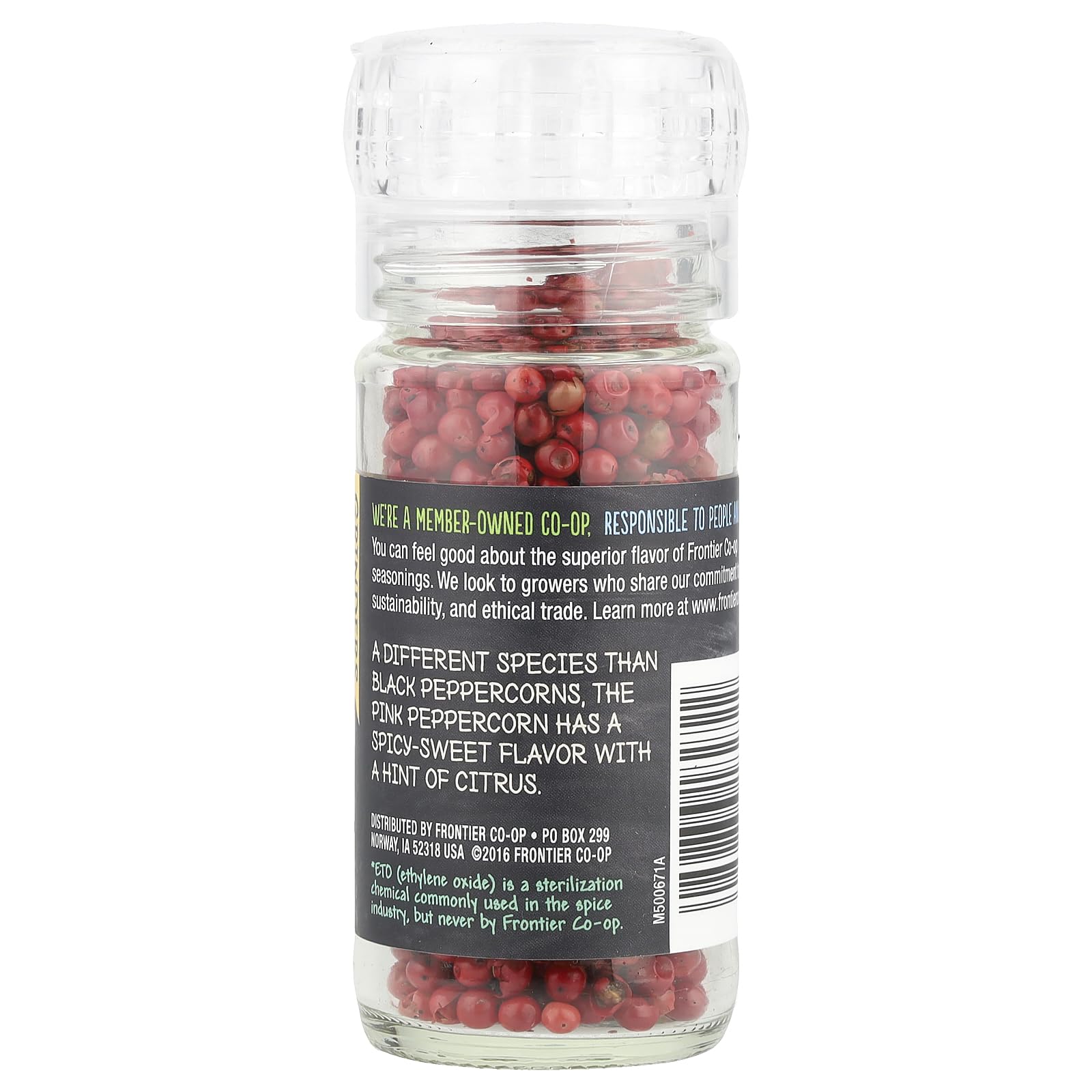Frontier Peppercorn Pink closeup reveals vibrant pink berries and aromatic oils.