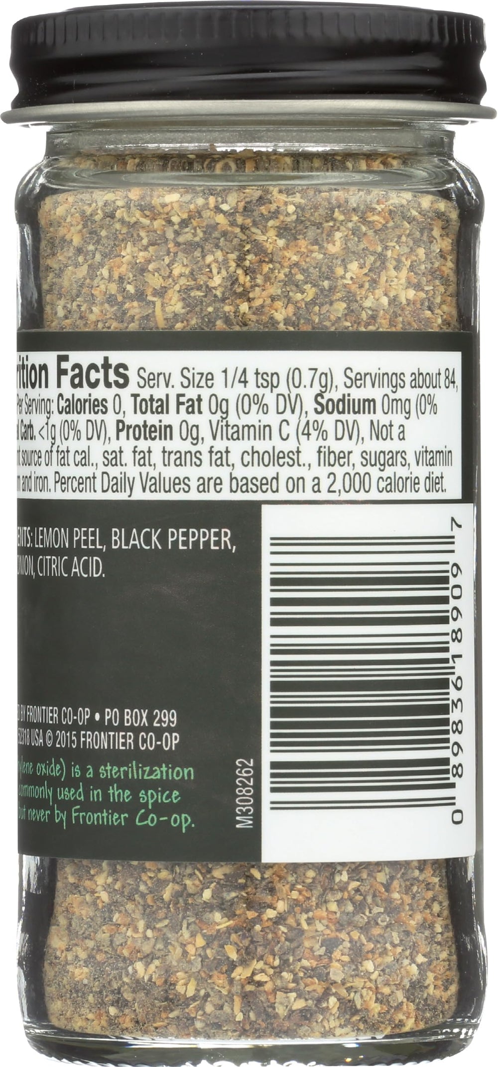 Frontier Salt-Free Lemon Pepper being sprinkled on roasted vegetables.