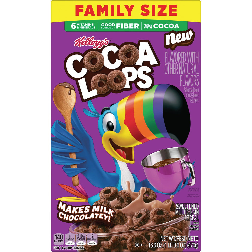 Froot Loops Cocoa Loops cocoa-crunch bite for a quick treat.