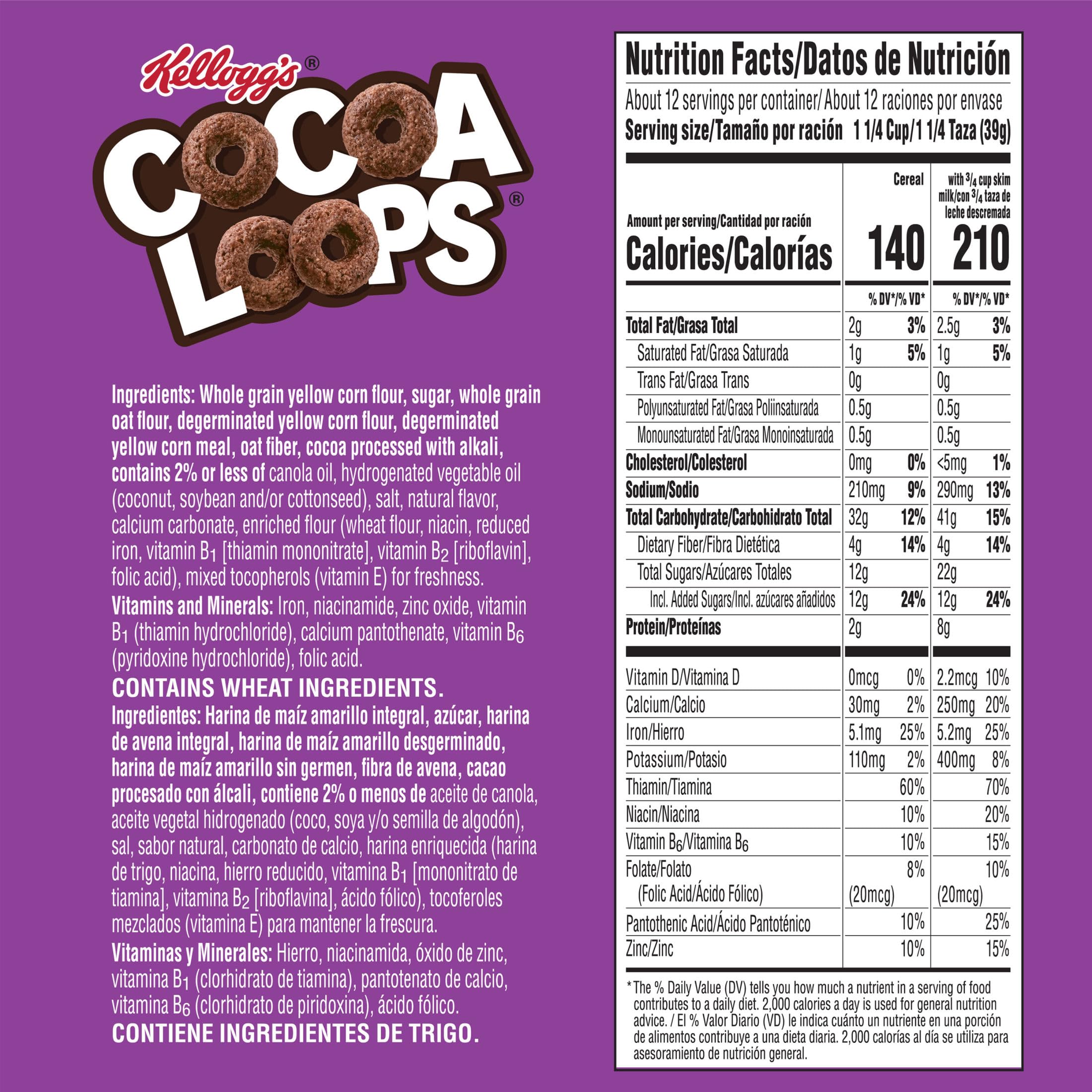 Froot Loops Cocoa Loops milk splash highlighting a chocolatey morning treat.