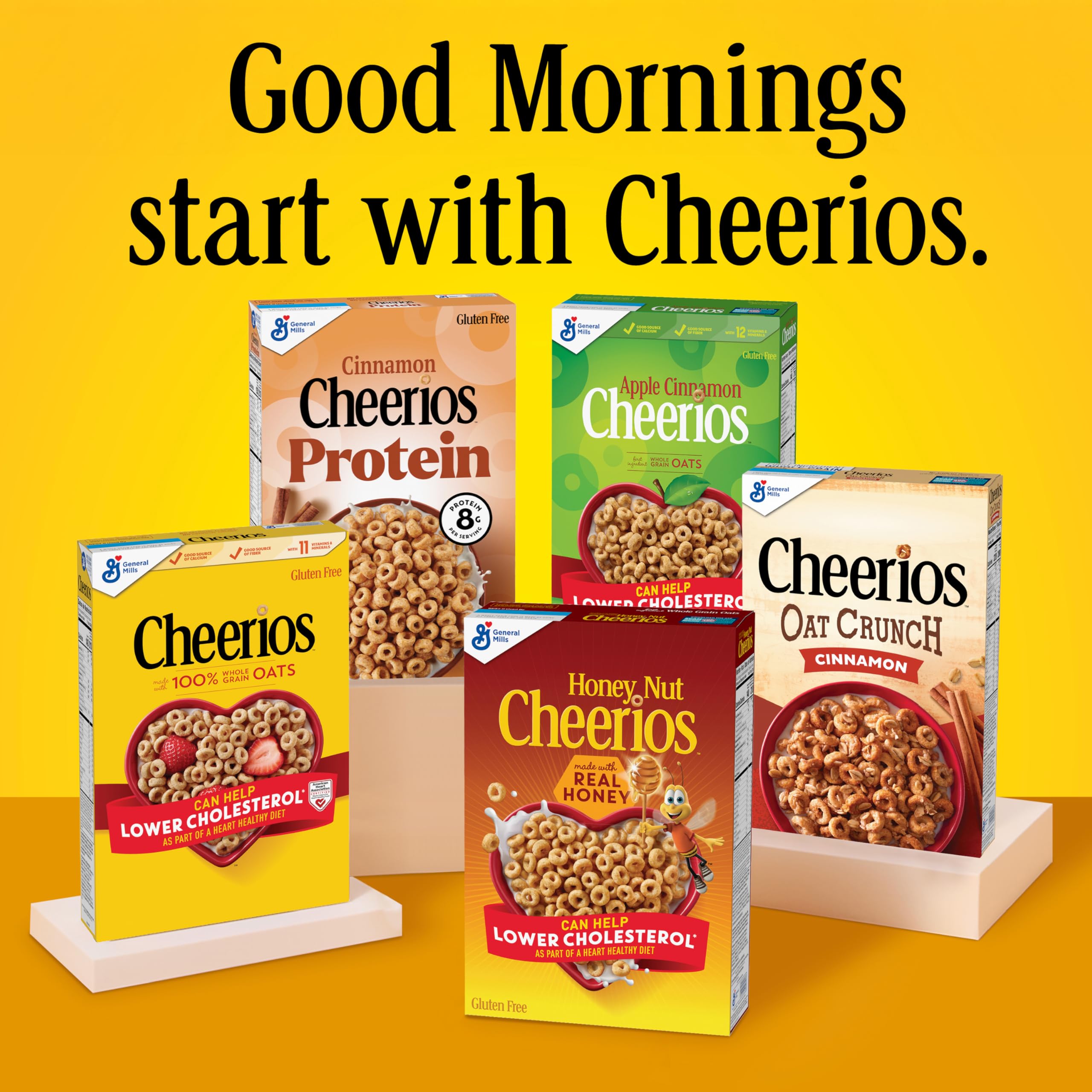 Frosted Cheerios whole grain oats heart-healthy fiber.