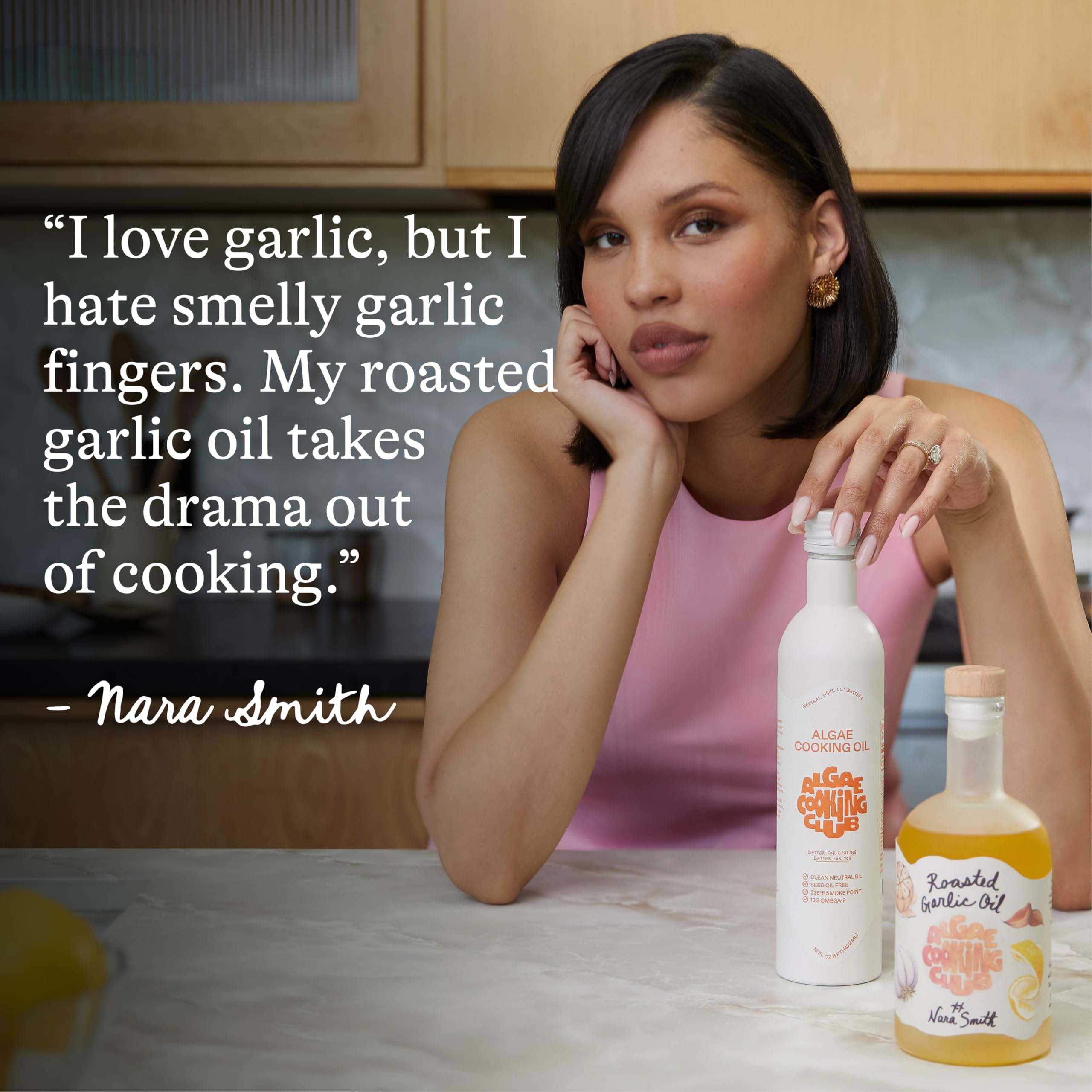 Garlic infusion aroma highlights vegetables with Algae Cooking Club.