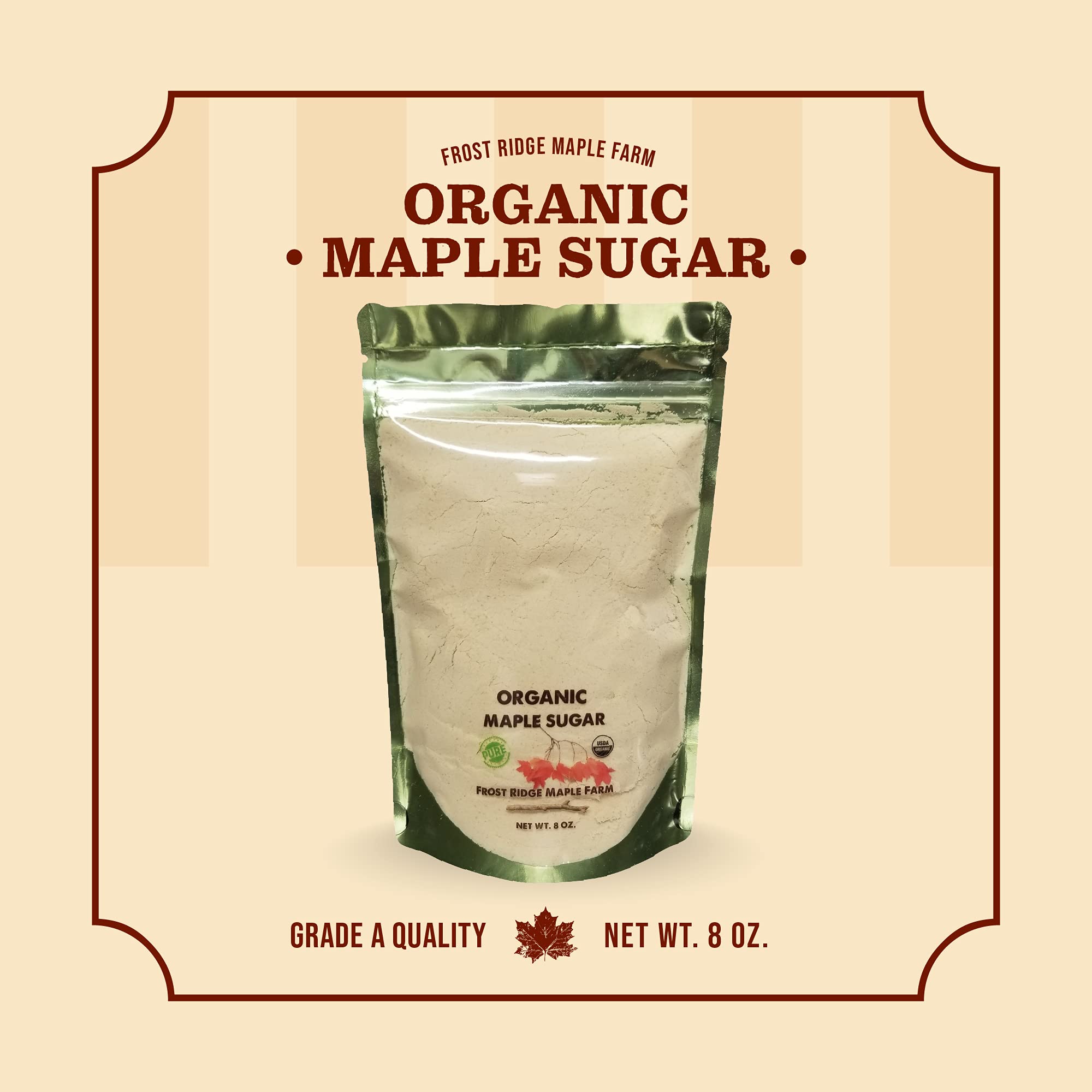 Frost Ridge Farm hand-packed maple sugar for freshness and farm-to-table flavor.