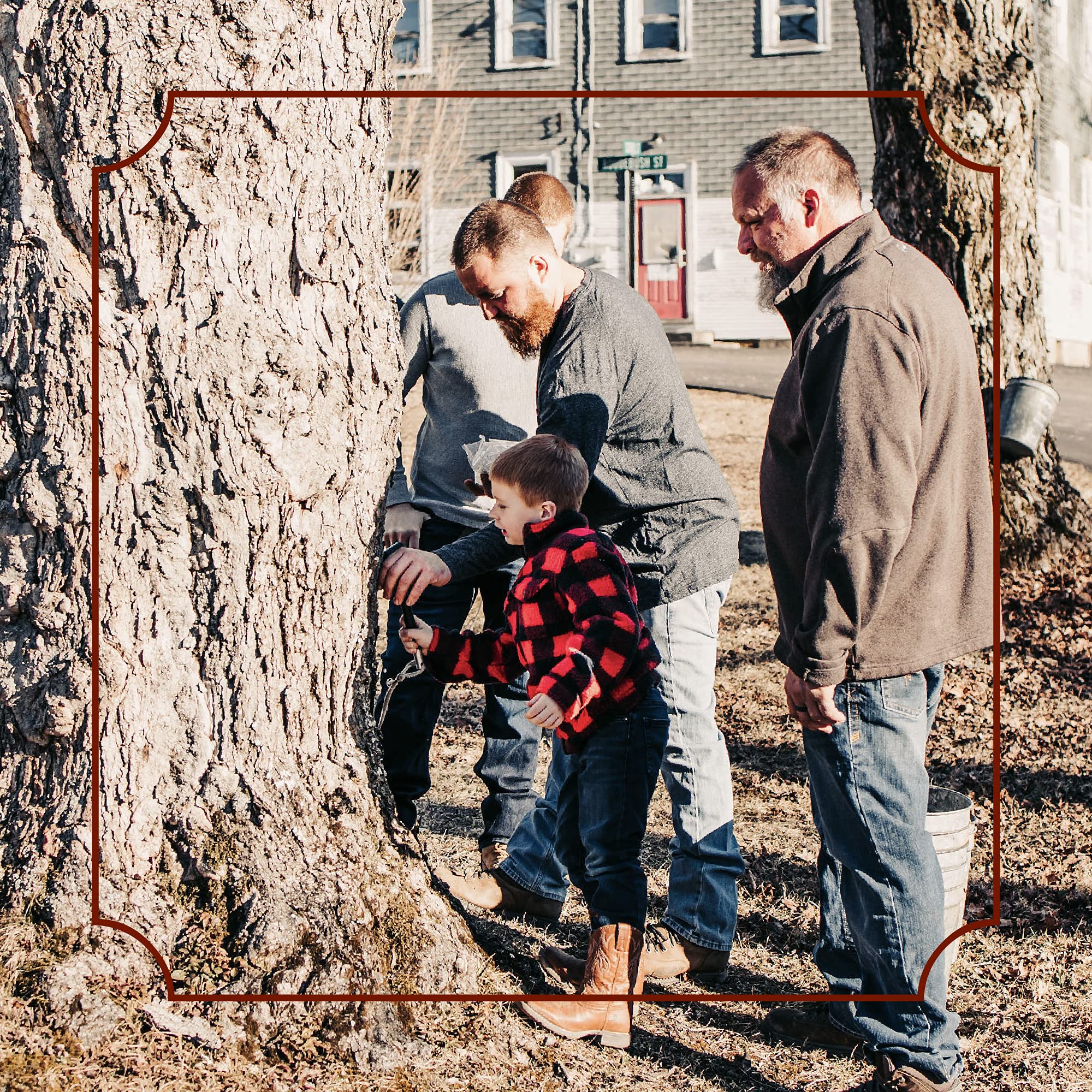 Frost Ridge sugarhouse scene highlights small-batch production and attention to quality.