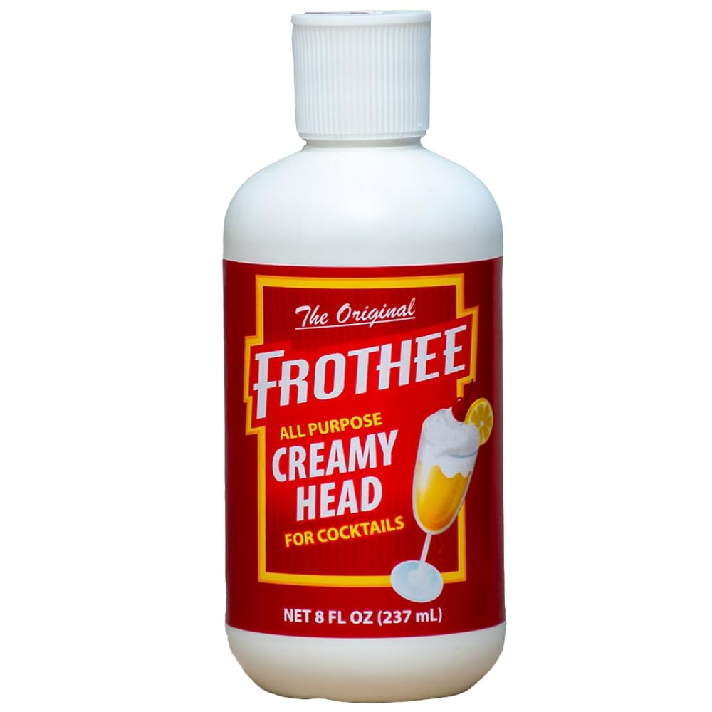 FROTHEE all-purpose cocktail foamer bottle pour creates smooth foam without altering flavor.