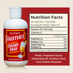 FROTHEE vegan egg-free foam for cocktails preserves rich texture.