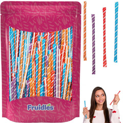 Fruidles 80-pack candy straws tropical punch flavor for party-ready snacking