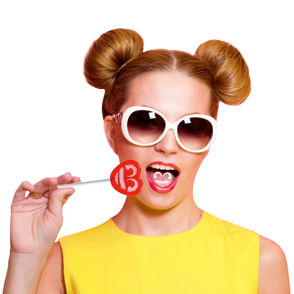 8g individually wrapped Fruidles heart lollipops for quick treats