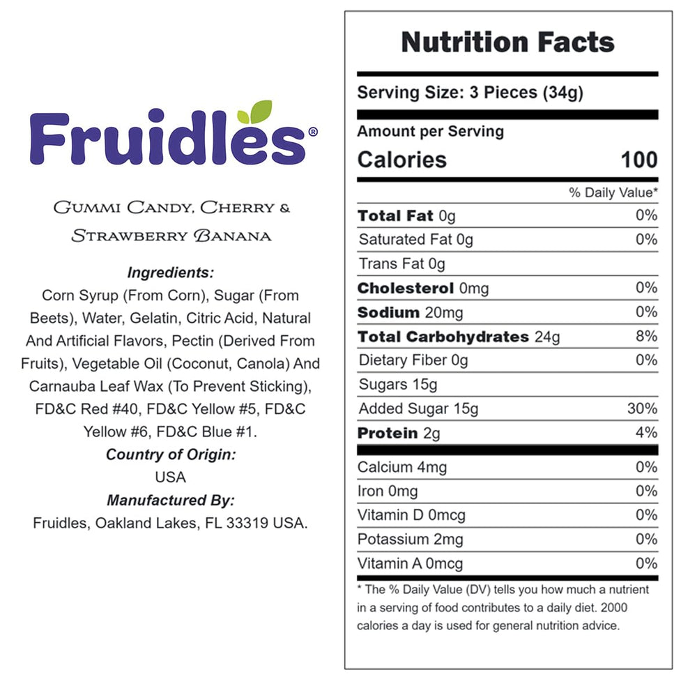 Fruidles allergy-friendly gummies ideal for lunch boxes and everyday treats.