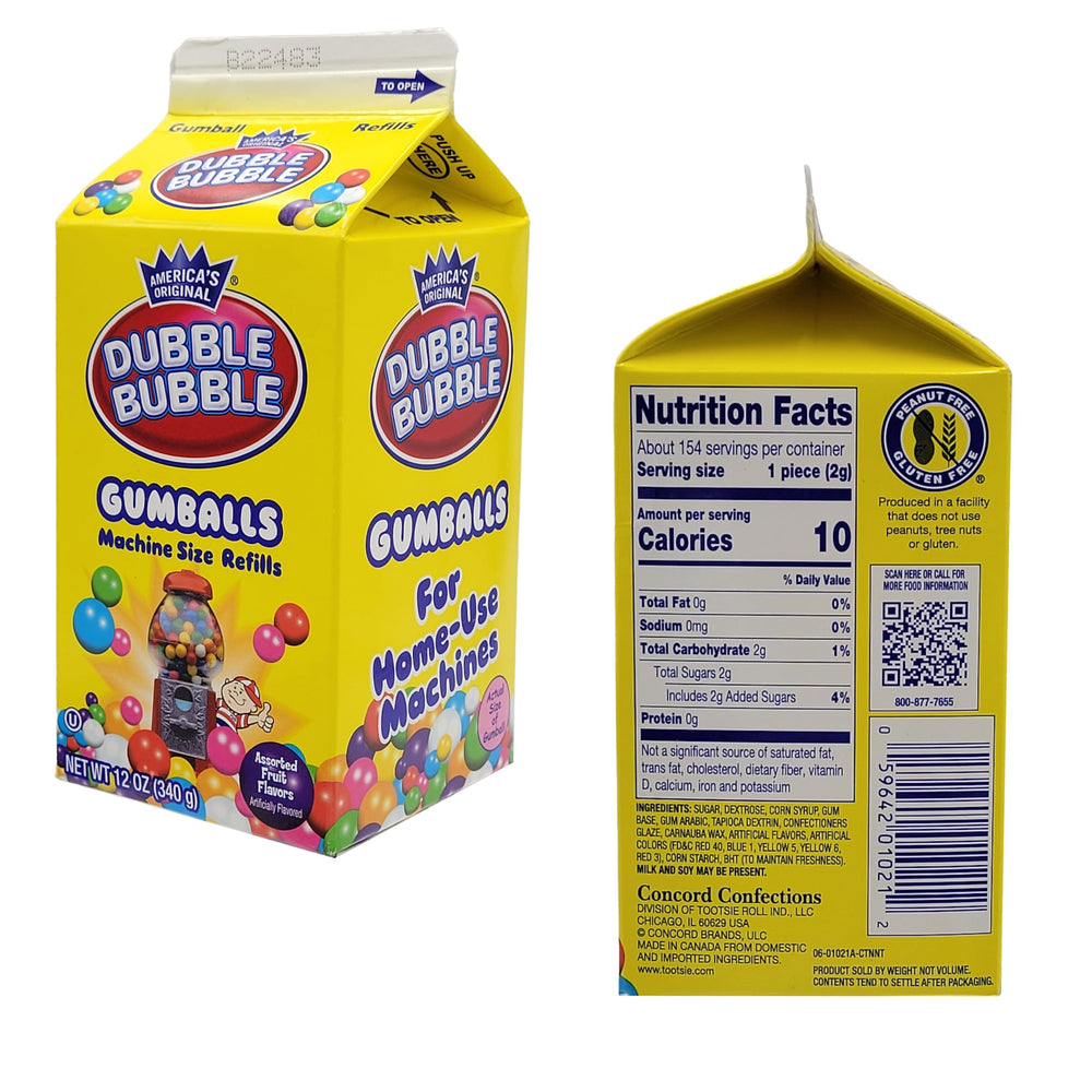 Fruidles bubble gum machine top view shows colorful rewards for children