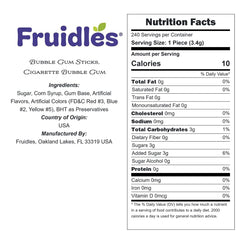 Fruidles Bubble Gum Sticks purple piece ideal for kids' celebrations