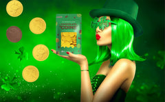 Fruidles goody bags with lucky gold coins for tasty party favors.