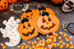 Fruidles Halloween Candy Corn Treats served on platter for festive sharing.