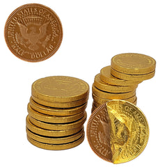 Fruidles holiday decorating coins displayed on a dessert table