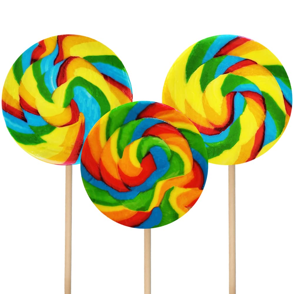 Rainbow swirl lollipops for festive holiday stockings